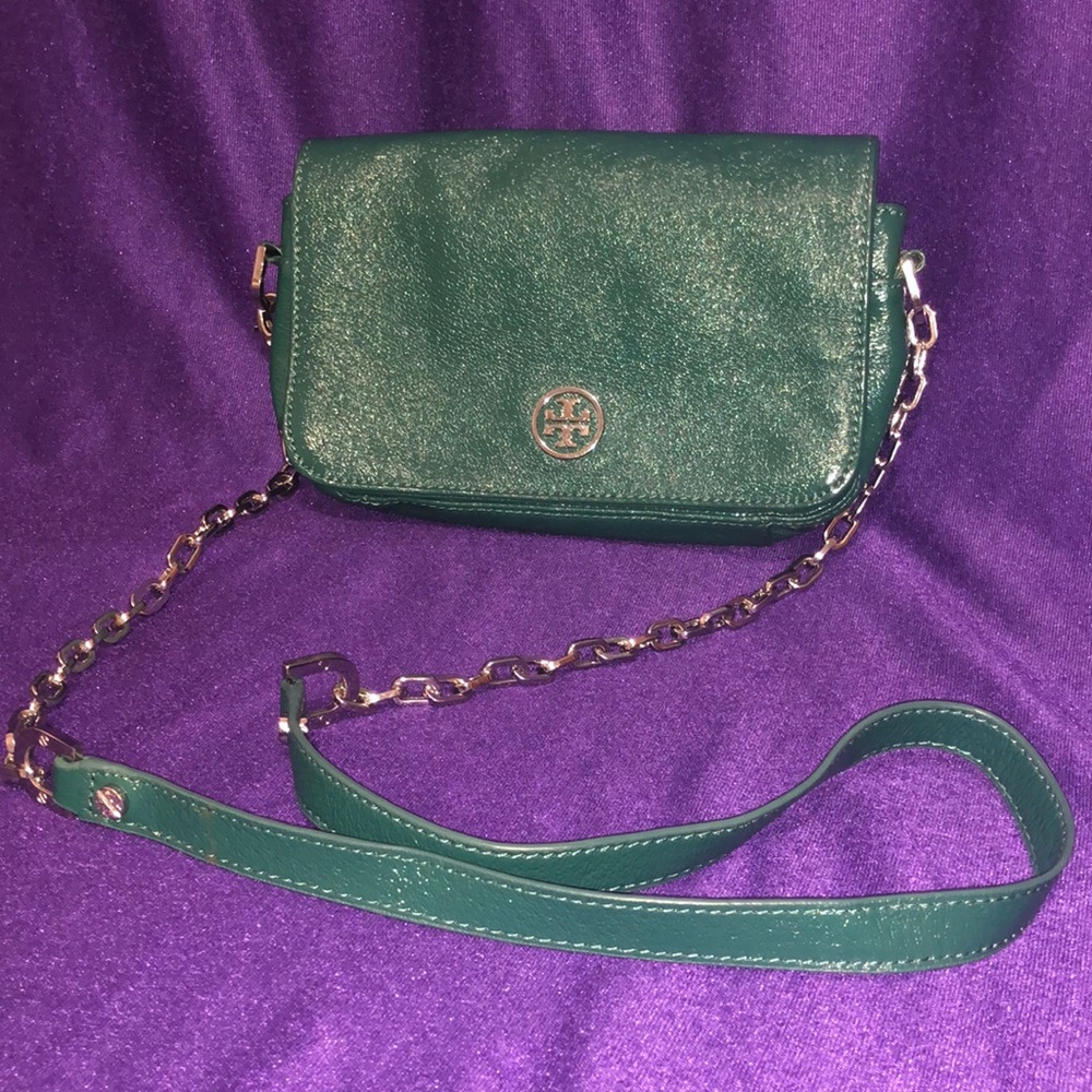 Tory Burch Teal Green w/Silver logo & strap